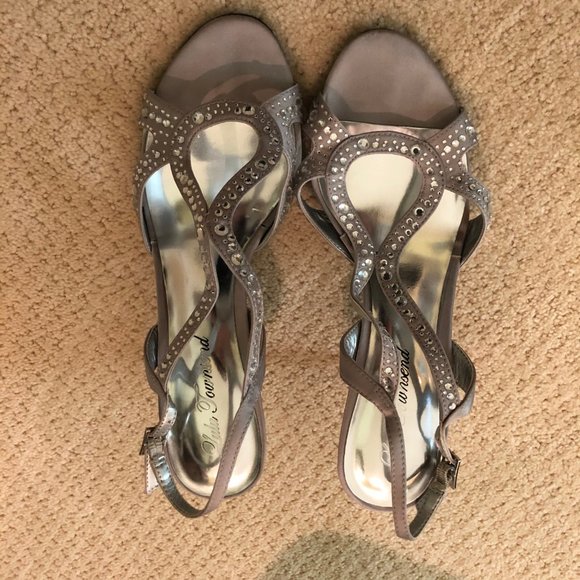 Lulu Townsend Shoes - Strappy Silver Heels